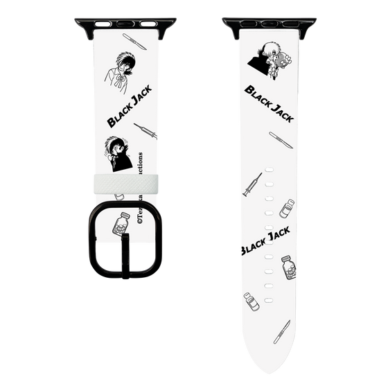 スマートウォッチレザーバンド［ ブラック・ジャック - 総柄 ］