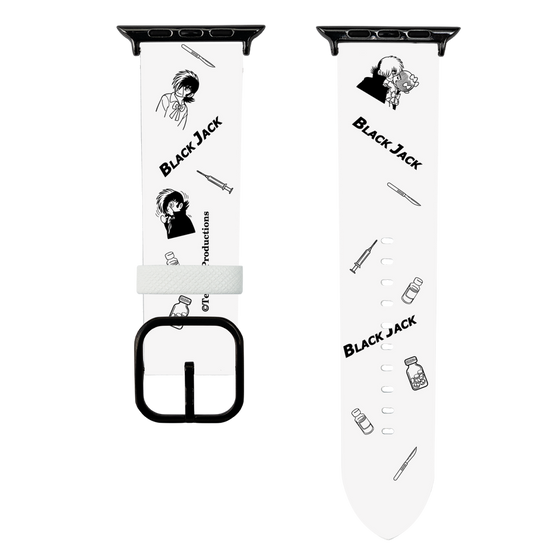 スマートウォッチレザーバンド［ ブラック・ジャック - 総柄 ］