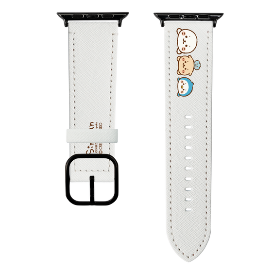 スマートウォッチレザーバンド［ しろたん - お顔 ］