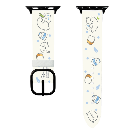 スマートウォッチレザーバンド［ しろたん - お買い物 ］