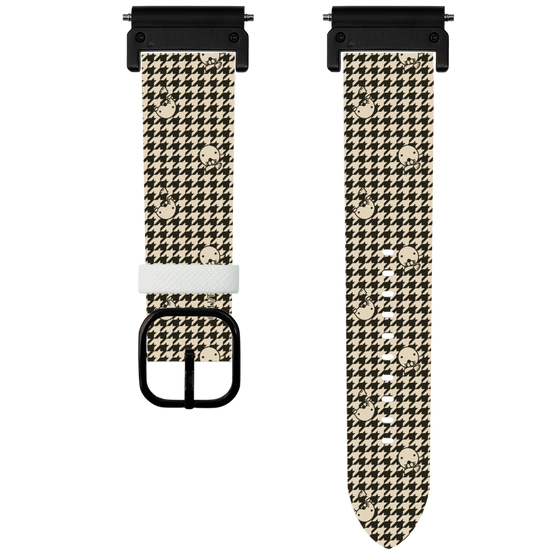 スマートウォッチレザーバンド［ ぼのぼの - ぼのぼの千鳥格子柄 - ブラック ］
