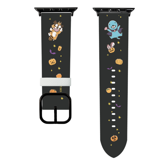 スマートウォッチレザーバンド［ ぼのぼの - ハロウィン集合 - ブラック ］