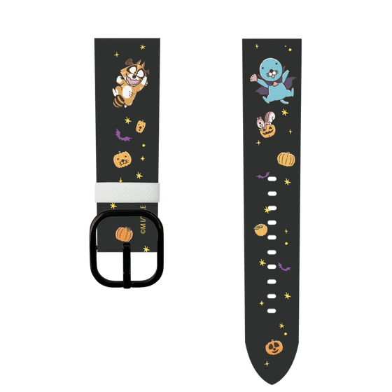 スマートウォッチレザーバンド［ ぼのぼの - ハロウィン集合 - ブラック ］