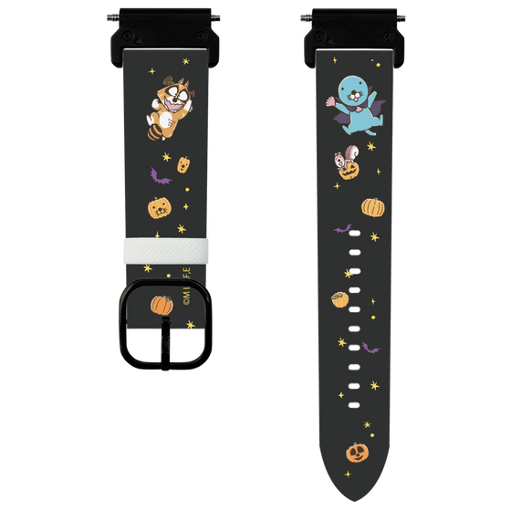 スマートウォッチレザーバンド［ ぼのぼの - ハロウィン集合 - ブラック ］
