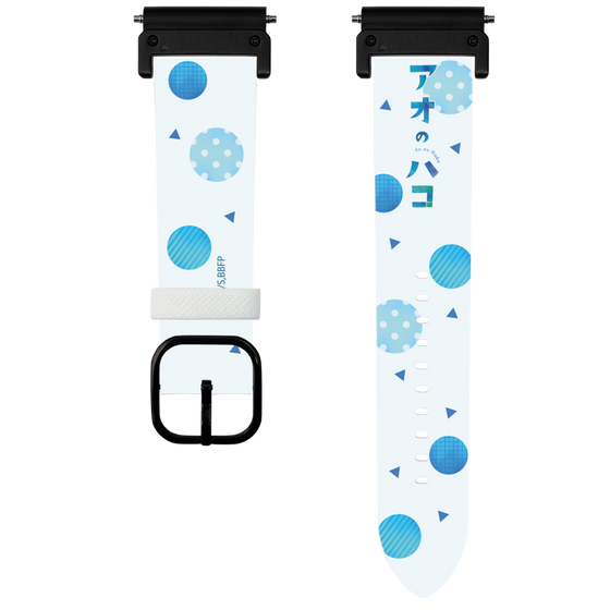 スマートウォッチレザーバンド［ アオのハコ - ロゴ ］