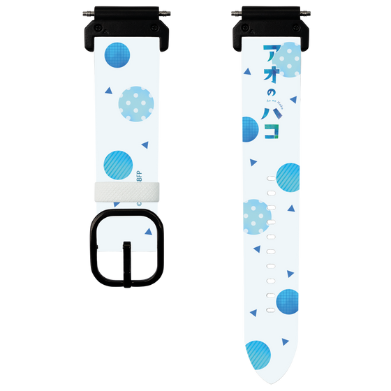 スマートウォッチレザーバンド［ アオのハコ - ロゴ ］