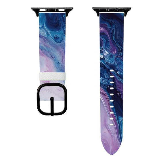 スマートウォッチレザーバンド［ Color Rain - オリジナル - Twilight Ink ］