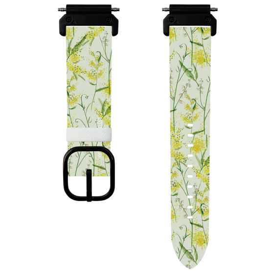 スマートウォッチレザーバンド［ 日比谷花壇 - DelicateGeometry - ライトグリーン ］