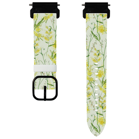 スマートウォッチレザーバンド［ 日比谷花壇 - DelicateGeometry - ライトグリーン ］