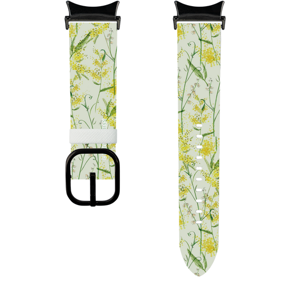 スマートウォッチレザーバンド［ 日比谷花壇 - DelicateGeometry - ライトグリーン ］