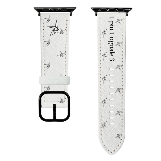 スマートウォッチレザーバンド［ 1PIU1UGUALE3 - 鶴 ］