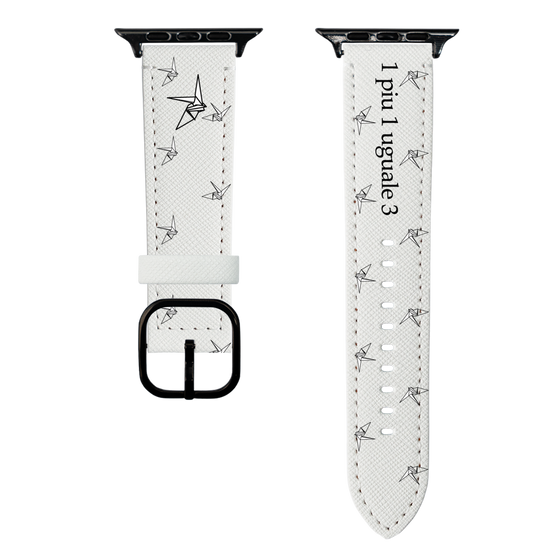 スマートウォッチレザーバンド［ 1PIU1UGUALE3 - 鶴 ］