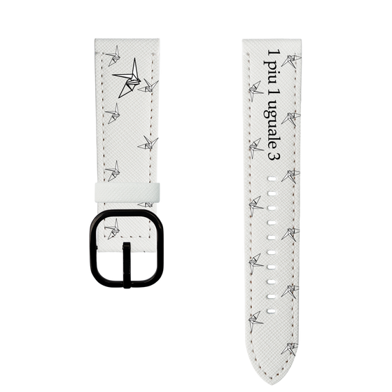 スマートウォッチレザーバンド［ 1PIU1UGUALE3 - 鶴 ］