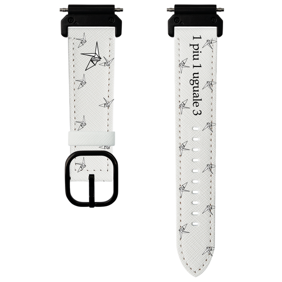 スマートウォッチレザーバンド［ 1PIU1UGUALE3 - 鶴 ］