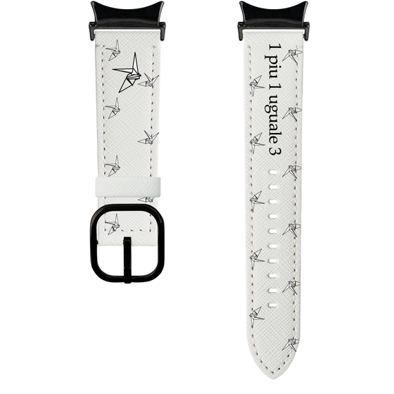 スマートウォッチレザーバンド［ 1PIU1UGUALE3 - 鶴 ］