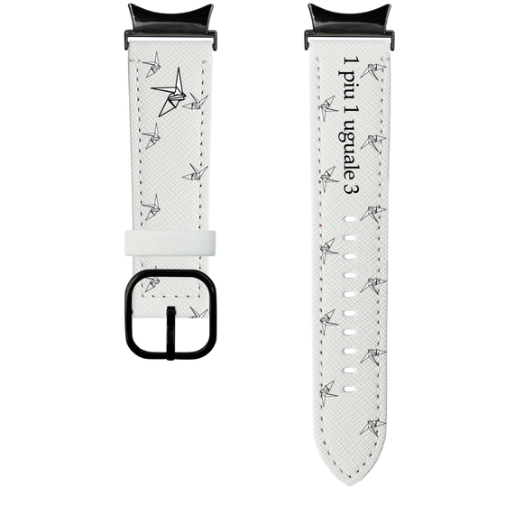 スマートウォッチレザーバンド［ 1PIU1UGUALE3 - 鶴 ］