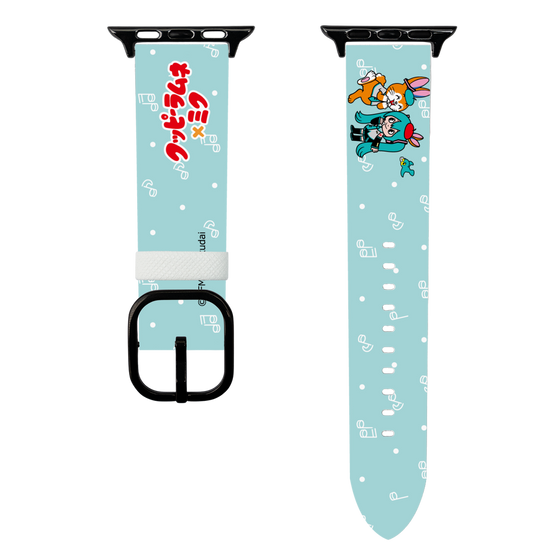 スマートウォッチレザーバンド［ 初音ミク×クッピーラムネ - 初音ミク×クッピー - デフォルメイラスト ］