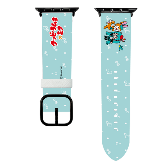 スマートウォッチレザーバンド［ 初音ミク×クッピーラムネ - 初音ミク×クッピー - デフォルメイラスト ］