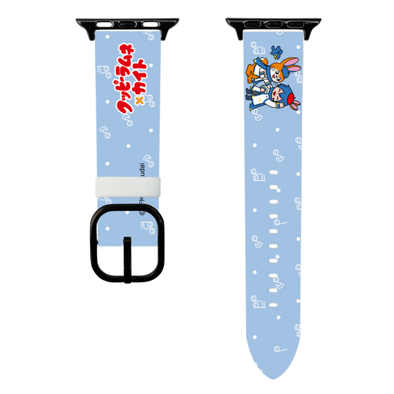 スマートウォッチレザーバンド［ 初音ミク×クッピーラムネ - KAITO×クッピー - デフォルメイラスト ］