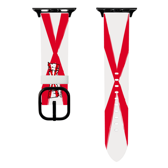 スマートウォッチレザーバンド［ 戦隊大失格 - ロゴ - ホワイト ］