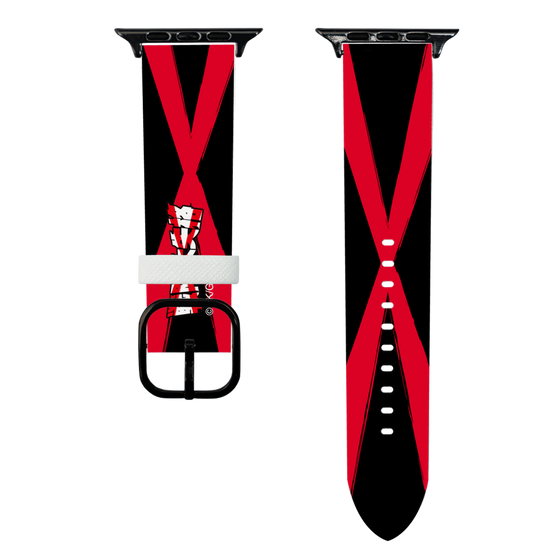 スマートウォッチレザーバンド［ 戦隊大失格 - ロゴ - ブラック ］