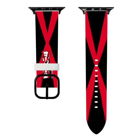 スマートウォッチレザーバンド［ 戦隊大失格 - ロゴ - ブラック ］