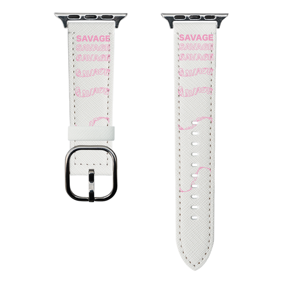 スマートウォッチレザーバンド［ SAVAGE Pink ］