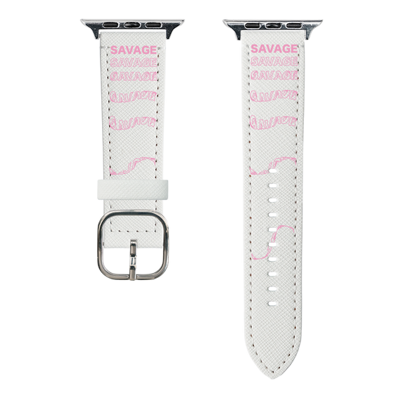 スマートウォッチレザーバンド［ SAVAGE Pink ］