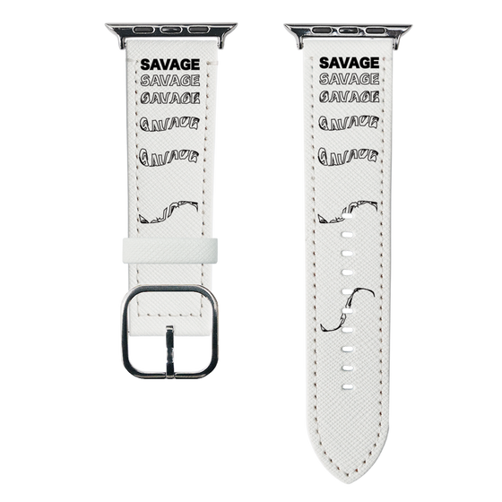 スマートウォッチレザーバンド［ SAVAGE Black ］