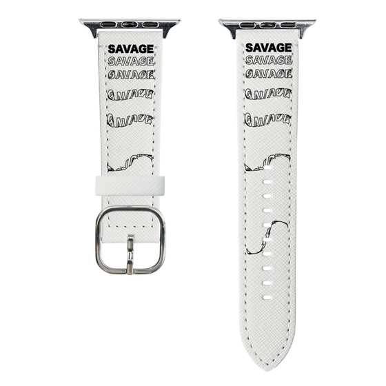 スマートウォッチレザーバンド［ SAVAGE Black ］