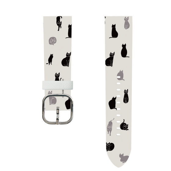 スマートウォッチレザーバンド［ おかべてつろう - うしろ向き、まえ向き ］