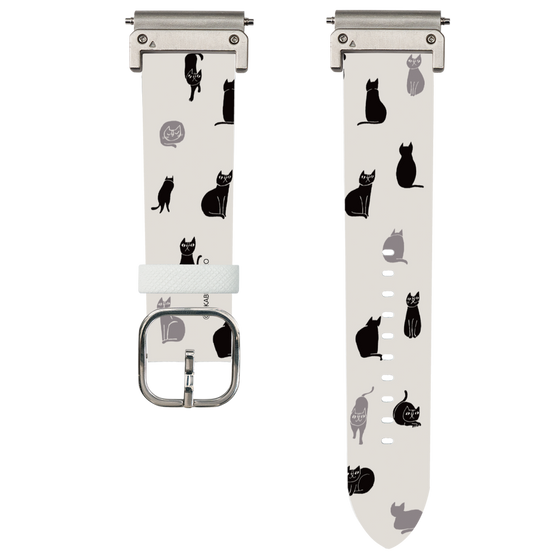 スマートウォッチレザーバンド［ おかべてつろう - うしろ向き、まえ向き ］