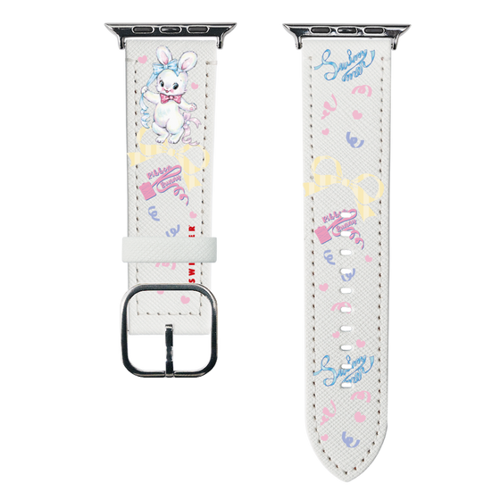 スマートウォッチレザーバンド［ SWIMMER - リボンバニー ］