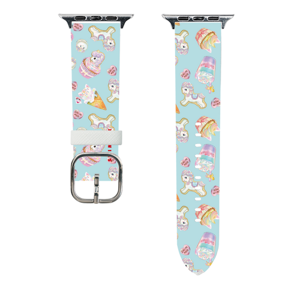スマートウォッチレザーバンド［ SWIMMER - ユニコーンパーティー ］