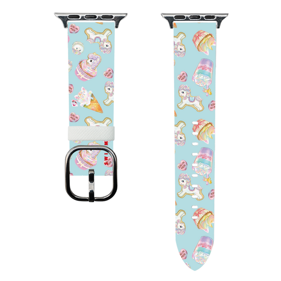 スマートウォッチレザーバンド［ SWIMMER - ユニコーンパーティー ］