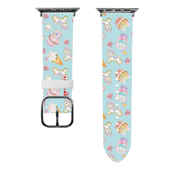 スマートウォッチレザーバンド［ SWIMMER - ユニコーンパーティー ］
