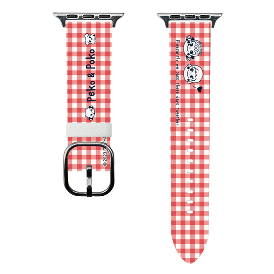 スマートウォッチレザーバンド［ ペコちゃん - チェック ］