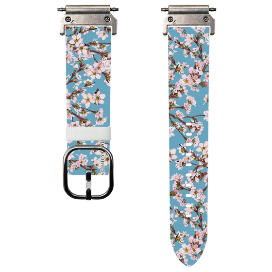 スマートウォッチレザーバンド［ 日比谷花壇 - サクラ - ライトブルー ］