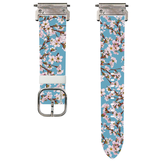 スマートウォッチレザーバンド［ 日比谷花壇 - サクラ - ライトブルー ］