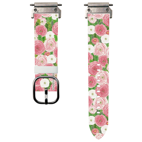 スマートウォッチレザーバンド［ 日比谷花壇 - ラナンキュラス&デイジー ］