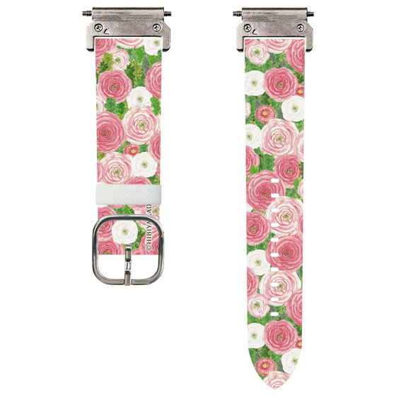 スマートウォッチレザーバンド［ 日比谷花壇 - ラナンキュラス&デイジー ］