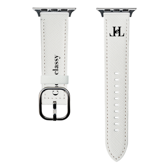 スマートウォッチレザーバンド［ Chell classy - Simple Logo ］