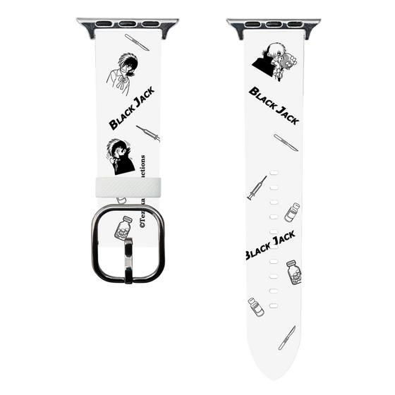 スマートウォッチレザーバンド［ ブラック・ジャック - 総柄 ］