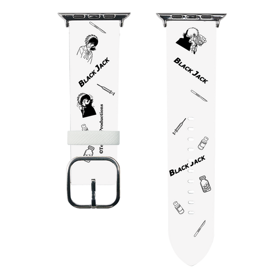 スマートウォッチレザーバンド［ ブラック・ジャック - 総柄 ］