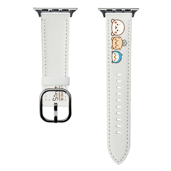 スマートウォッチレザーバンド［ しろたん - お顔 ］