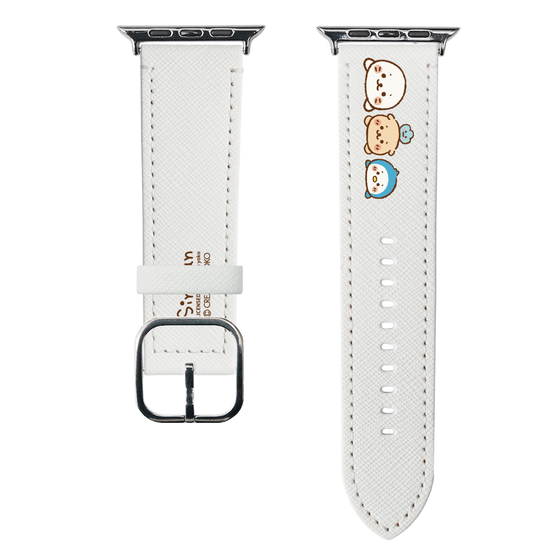 スマートウォッチレザーバンド［ しろたん - お顔 ］