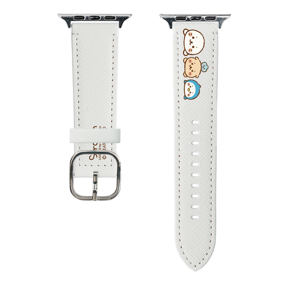スマートウォッチレザーバンド［ しろたん - お顔 ］