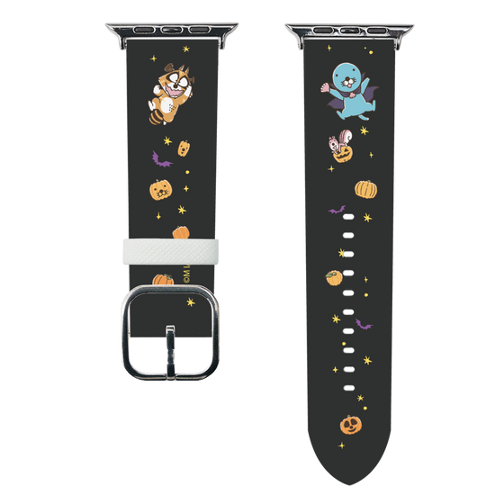 スマートウォッチレザーバンド［ ぼのぼの - ハロウィン集合 - ブラック ］