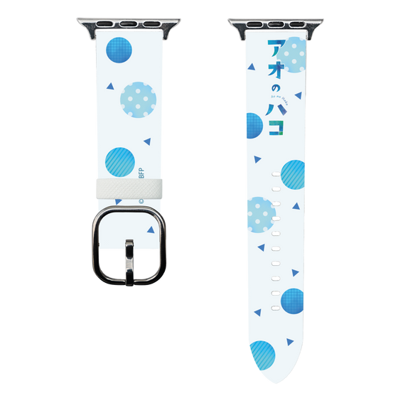 スマートウォッチレザーバンド［ アオのハコ - ロゴ ］