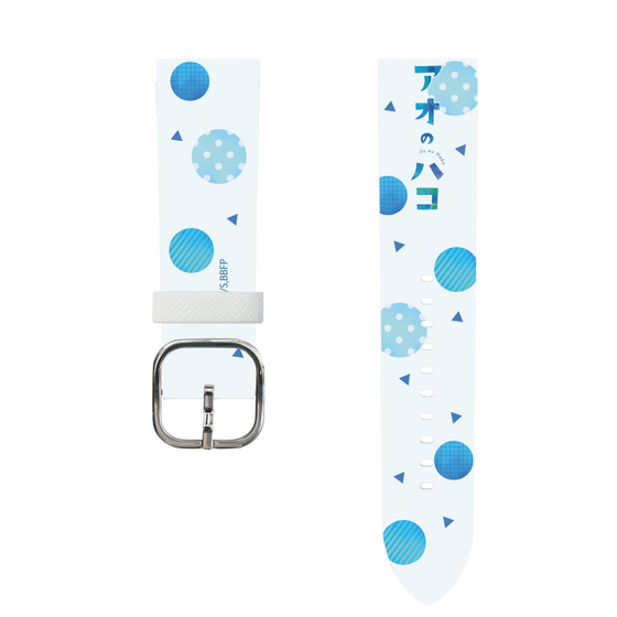 スマートウォッチレザーバンド［ アオのハコ - ロゴ ］